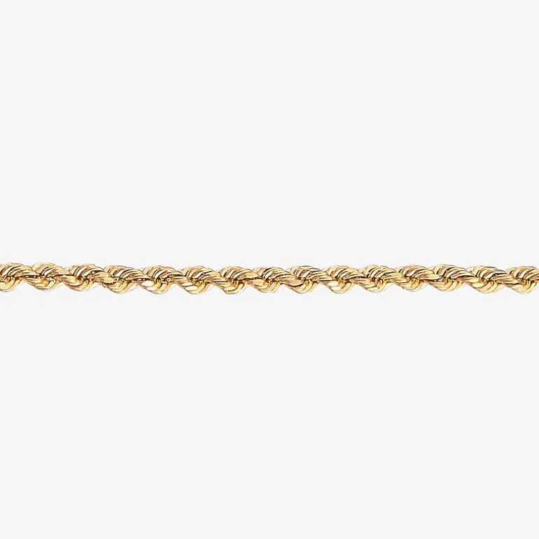 Womens 14K Gold 18 Inch Rope Chain Necklace