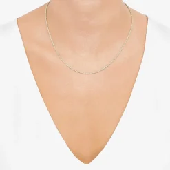Womens 14K Gold 18 Inch Rope Chain Necklace