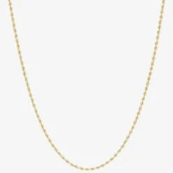 Womens 14K Gold 18 Inch Rope Chain Necklace