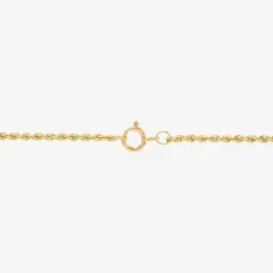 Womens 14K Gold 18 Inch Rope Chain Necklace