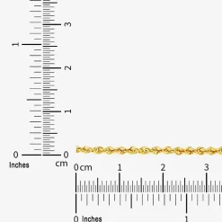 Womens 14K Gold 18 Inch Rope Chain Necklace