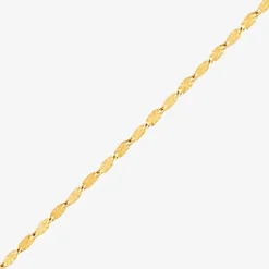 Womens 14K Gold 10 Inch Solid Fashion Ankle Bracelet