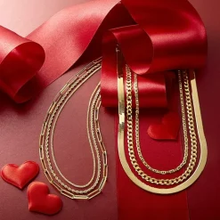 Womens 18K Gold 18 Inch Wheat Chain Necklace