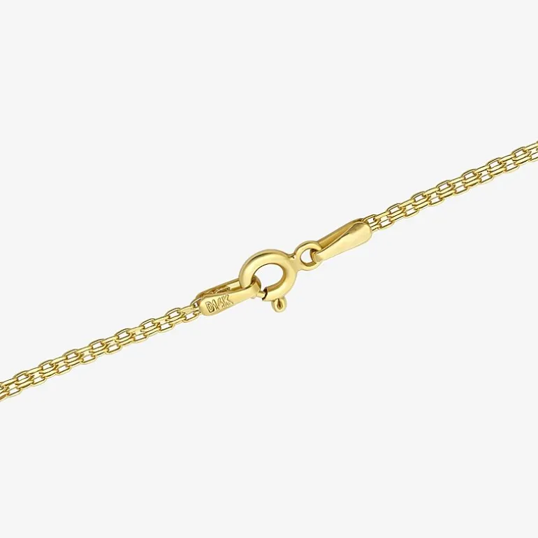 Womens 18K Gold 18 Inch Wheat Chain Necklace