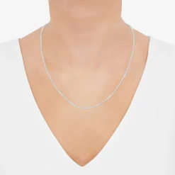 Womens 14K Gold 16 Inch Wheat Chain Necklace