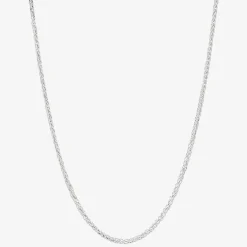Womens 14K Gold 16 Inch Wheat Chain Necklace