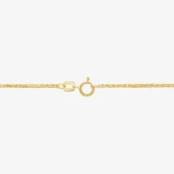 Womens 14K Gold 16 Inch Wheat Chain Necklace