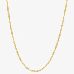 Womens 14K Gold 16 Inch Wheat Chain Necklace