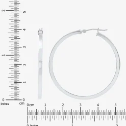 Womens 14K Gold 40mm Hoop Earrings