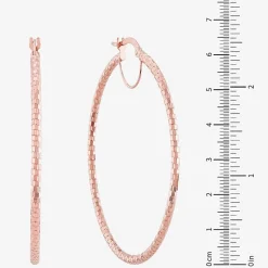 Womens 10K Gold 64mm Hoop Earrings
