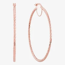 Womens 10K Gold 64mm Hoop Earrings