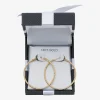 Womens 14K Gold 37mm Hoop Earrings