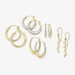 Womens 10K Gold 21mm Hoop Earrings