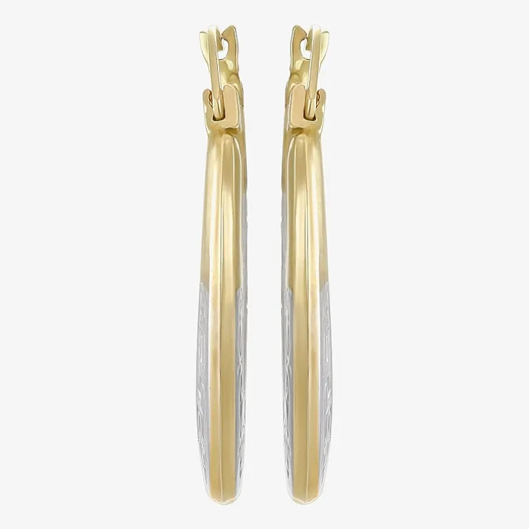 Womens 10K Gold 21mm Hoop Earrings
