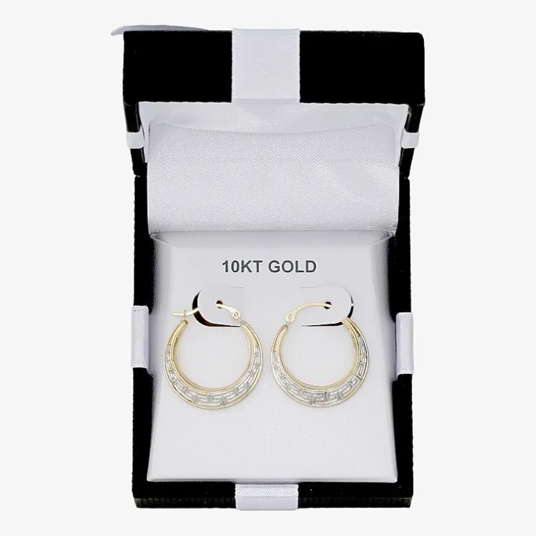 Womens 10K Gold 21mm Hoop Earrings