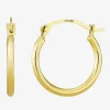 Womens 10K Gold 22mm Round Hoop Earrings