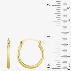 Womens 10K Gold 22mm Round Hoop Earrings
