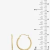 Womens 14K Gold 20mm Round Hoop Earrings
