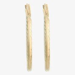 Womens 14K Gold 20mm Round Hoop Earrings