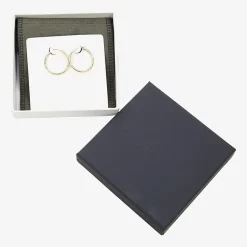 Womens 14K Gold 25mm Round Hoop Earrings