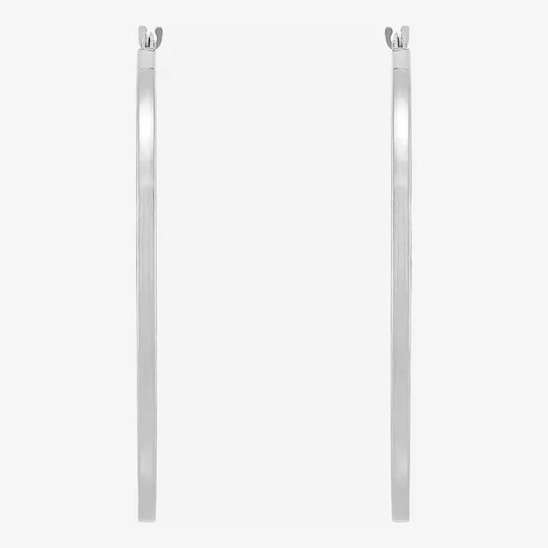 Womens 10K Gold 40mm Round Hoop Earrings
