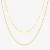 Womens 18K Gold Over Brass 2-pc. Necklace Set