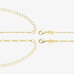 Womens 18K Gold Over Brass 2-pc. Necklace Set