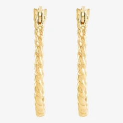 Womens 10K Gold 2 Pair Earring Set