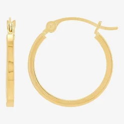Womens 10K Gold 2 Pair Earring Set