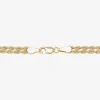 Womens 10K Tri-Color Gold 7.5 Inch Hollow Rope Chain Bracelet