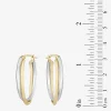 Womens 14K Two Tone Gold 30mm Hoop Earrings