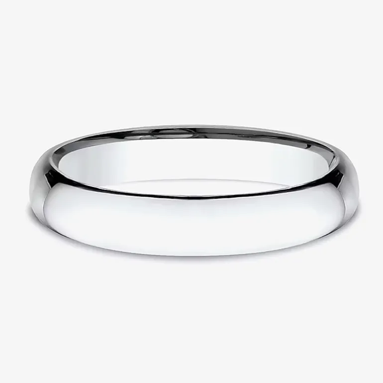 Womens 14K Yellow Gold 4MM Light Comfort-Fit Wedding Band
