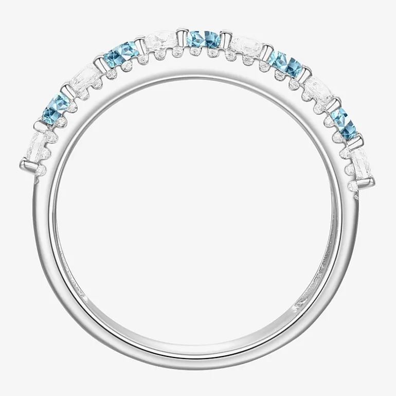 Womens Lab Created Gemstone 14K Gold Over Silver Stackable Rings