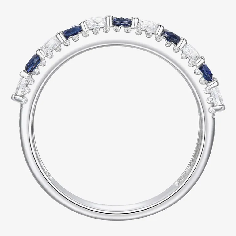 Womens Lab Created Gemstone 14K Gold Over Silver Stackable Rings