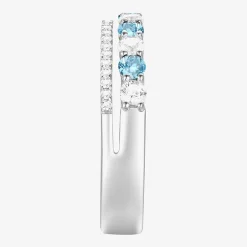 Womens Lab Created Gemstone 14K Gold Over Silver Stackable Rings