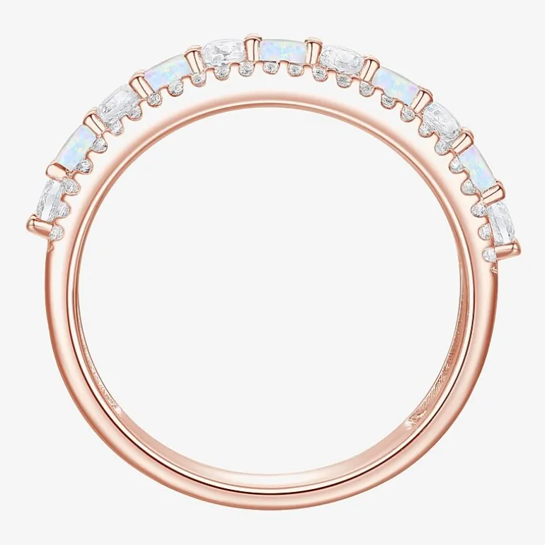 Womens Lab Created Gemstone 14K Gold Over Silver Stackable Rings