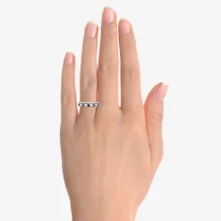 Womens Lab Created Gemstone 14K Gold Over Silver Stackable Rings