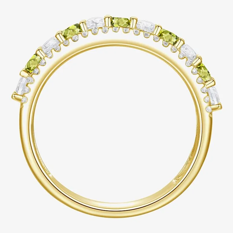Womens Lab Created Gemstone 14K Gold Over Silver Stackable Rings