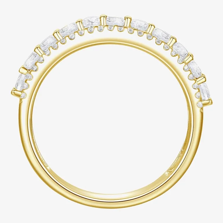 Womens Lab Created Gemstone 14K Gold Over Silver Stackable Rings