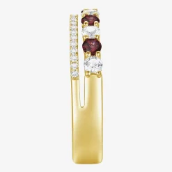 Womens Lab Created Gemstone 14K Gold Over Silver Stackable Rings