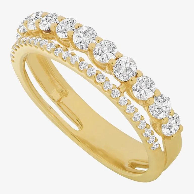 Womens Lab Created Gemstone 14K Gold Over Silver Stackable Rings