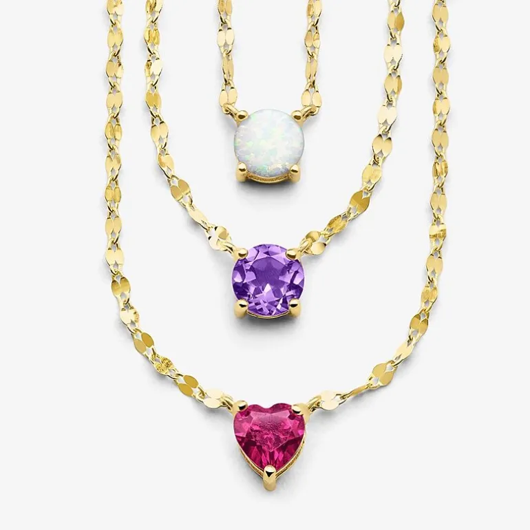 Womens Lab Created Red Ruby 14K Gold Over Silver Heart 16 Inch Pendant Necklace
