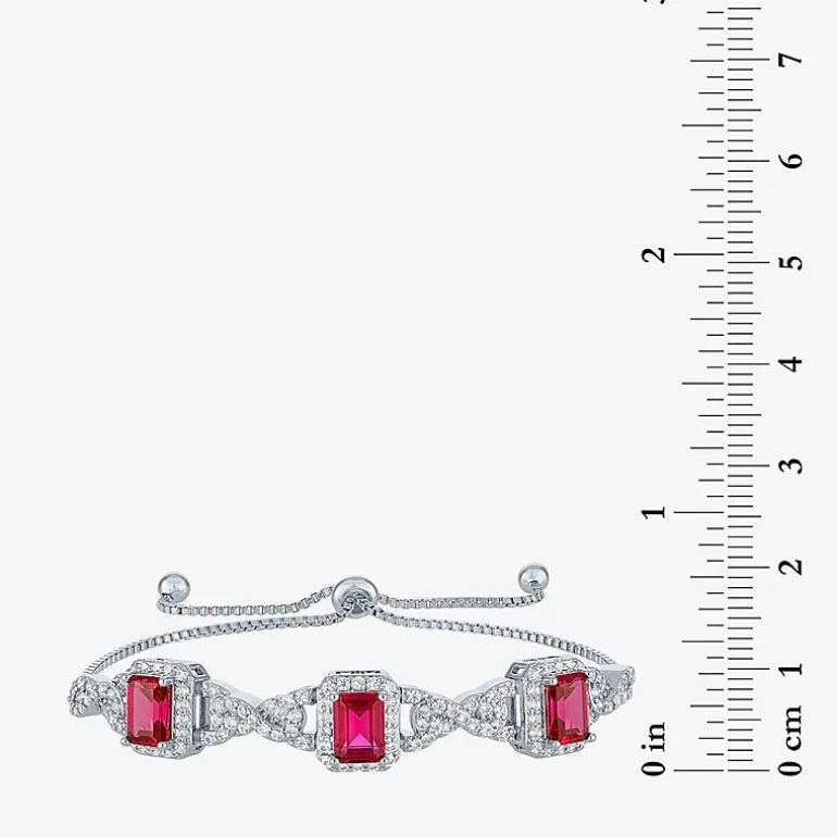 Womens Lab Created Red Ruby Pure Silver Over Brass 4-pc. Jewelry Set