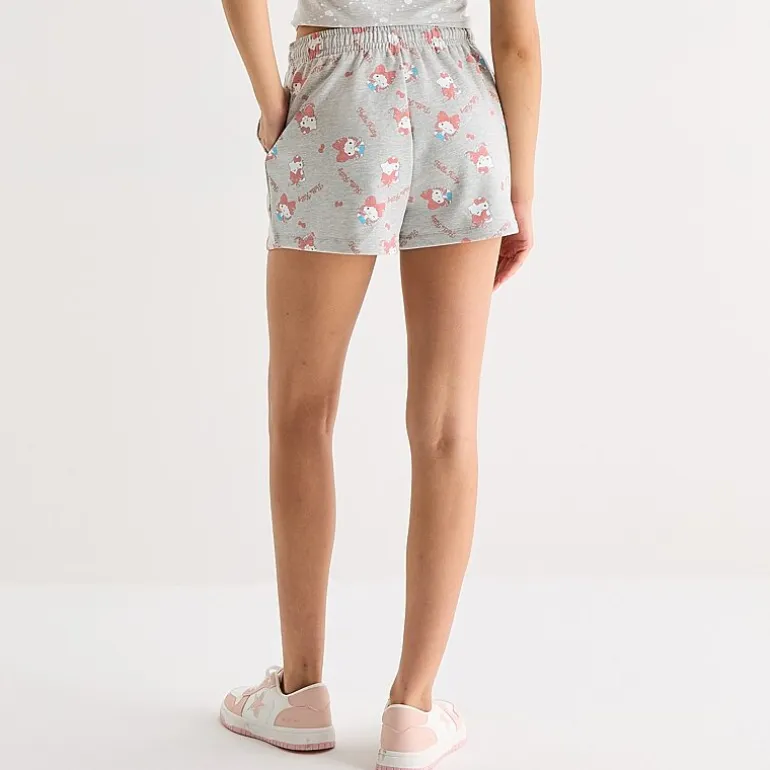 Womens Mid Rise Juniors Hello Kitty Pull-On Short