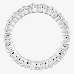 Womens 3MM 2 1/2 CT. T.W. Lab Created White Moissanite Sterling Silver Eternity Wedding Band