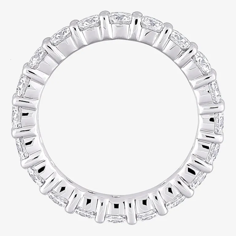 Womens 3MM 2 1/2 CT. T.W. Lab Created White Moissanite Sterling Silver Eternity Wedding Band