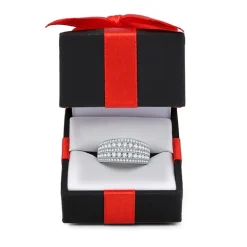 Womens 2mm 1 CT.T.W. Natural Diamond 10K White Gold Anniversary Band