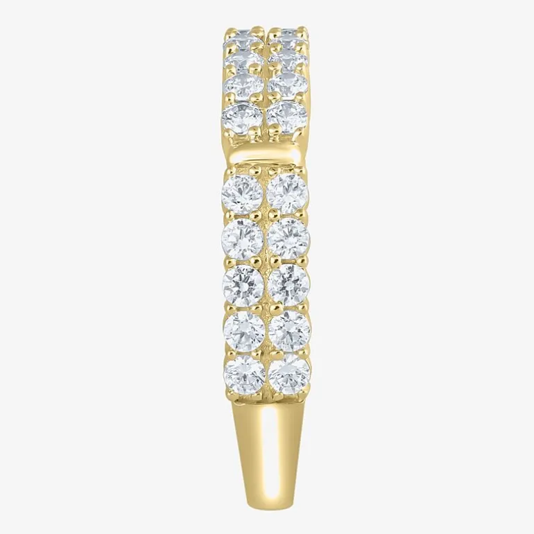 Womens 2MM 1 CT. T.W. Natural White Diamond 10K Gold Anniversary Wedding Band