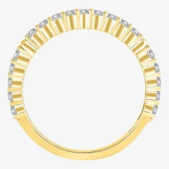 Womens 2MM 1 CT. T.W. Natural White Diamond 10K Gold Anniversary Wedding Band
