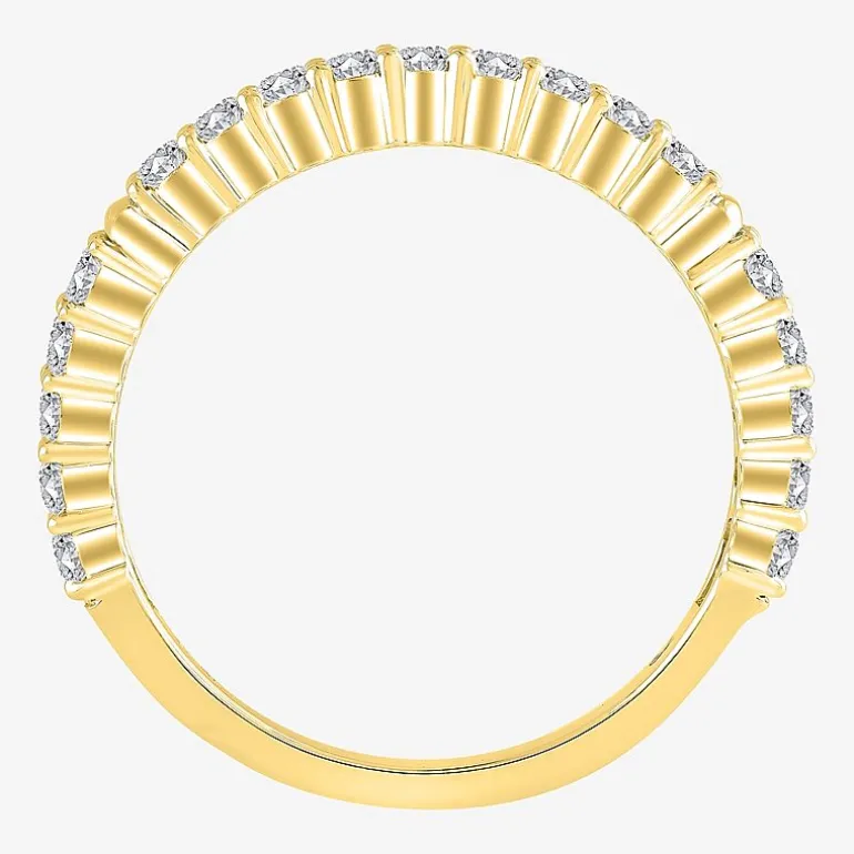 Womens 2MM 1 CT. T.W. Natural White Diamond 10K Gold Anniversary Wedding Band